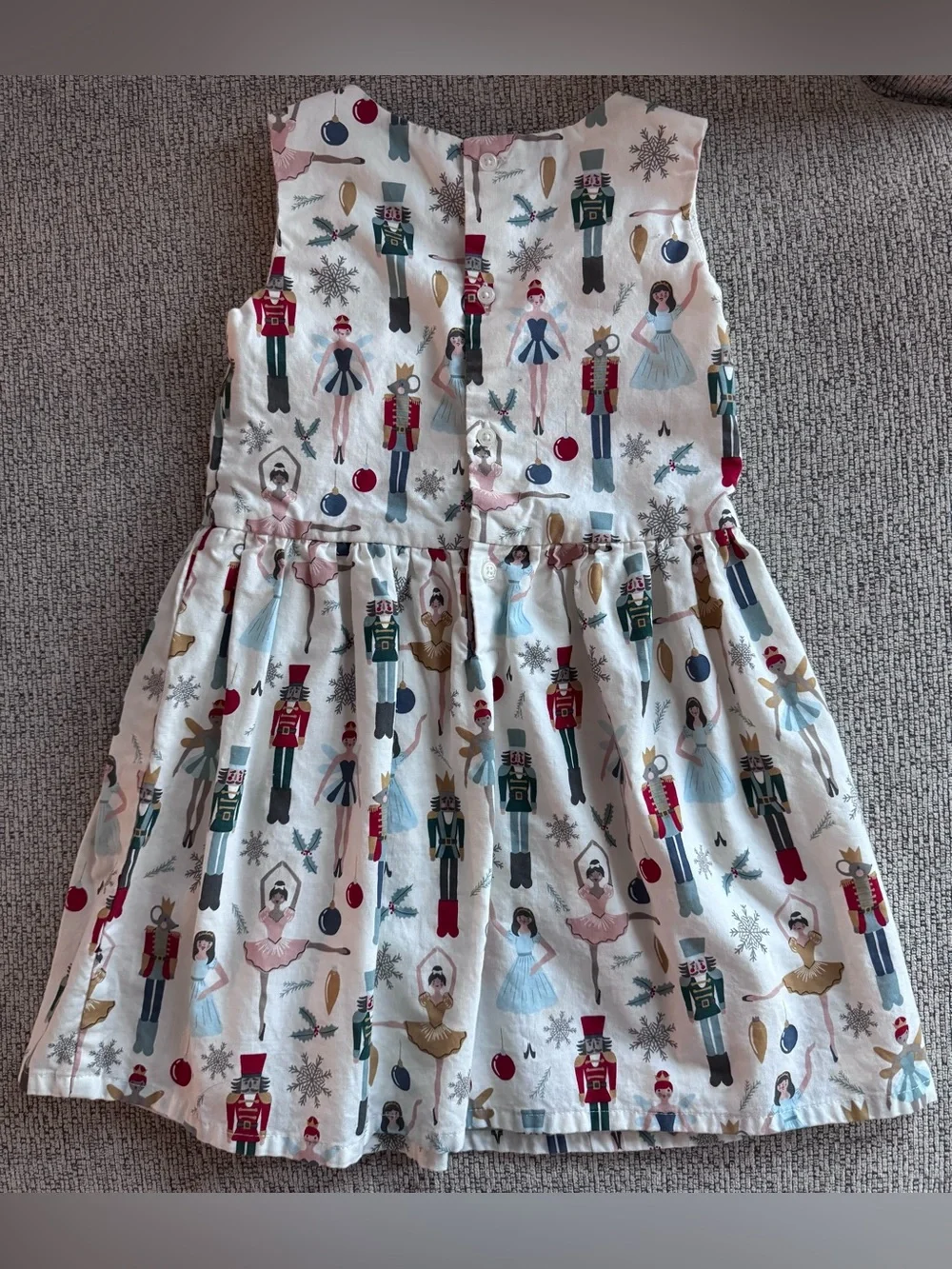 Girls' Nutcracker Print Holiday Dress